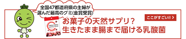 お菓子の天然サプリ!とても美味しいグミが大好評。